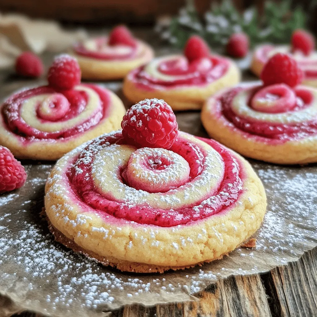 Raspberry swirl cookies are a sweet treat that combine rich cookie dough with vibrant raspberry puree. These cookies stand out because of their beautiful swirl pattern. The mix of flavors provides a delightful taste that makes them special.