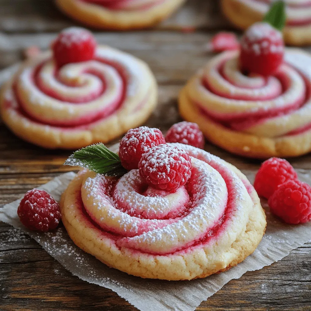 Raspberry swirl cookies are a sweet treat that combine rich cookie dough with vibrant raspberry puree. These cookies stand out because of their beautiful swirl pattern. The mix of flavors provides a delightful taste that makes them special.