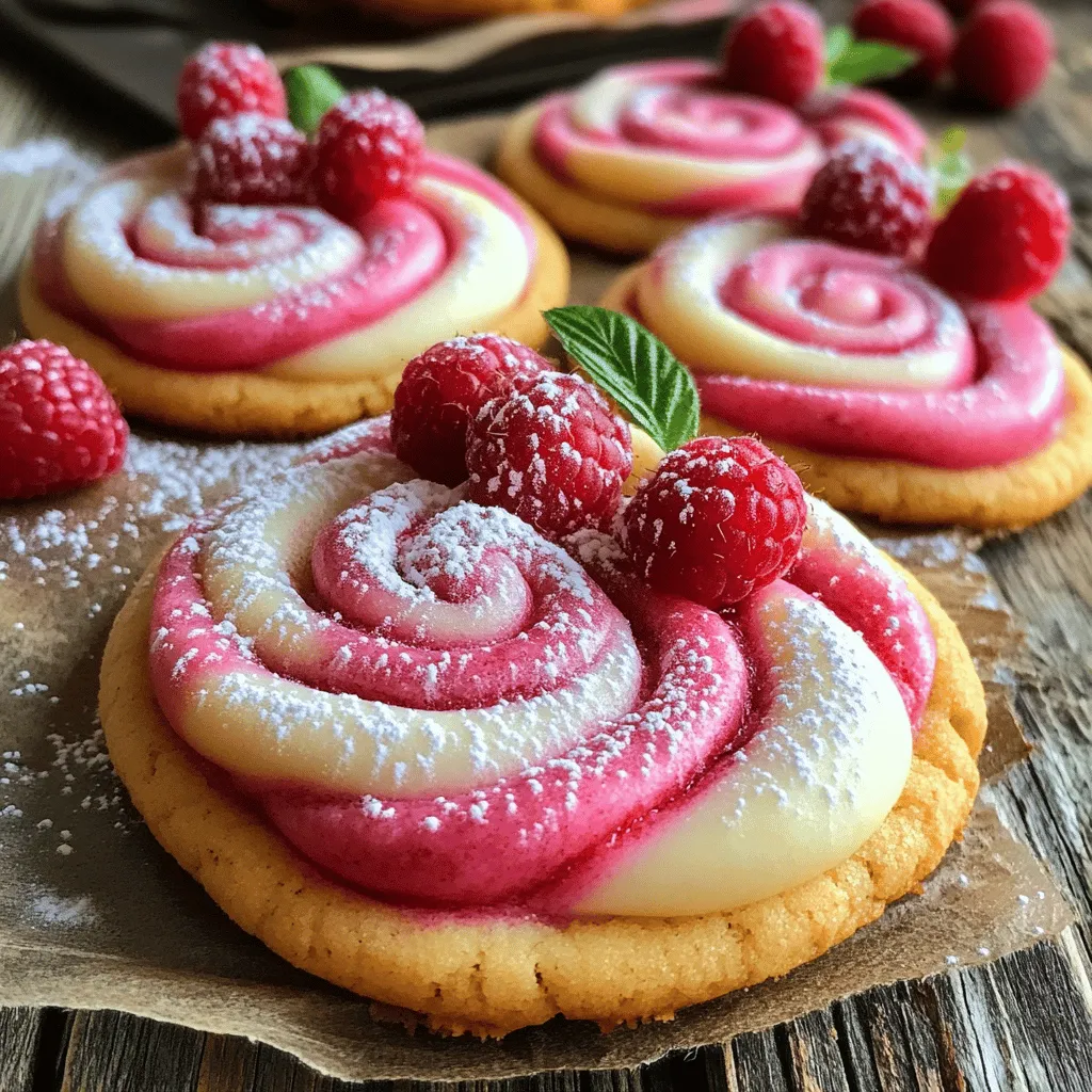 Raspberry swirl cookies are a sweet treat that combine rich cookie dough with vibrant raspberry puree. These cookies stand out because of their beautiful swirl pattern. The mix of flavors provides a delightful taste that makes them special.