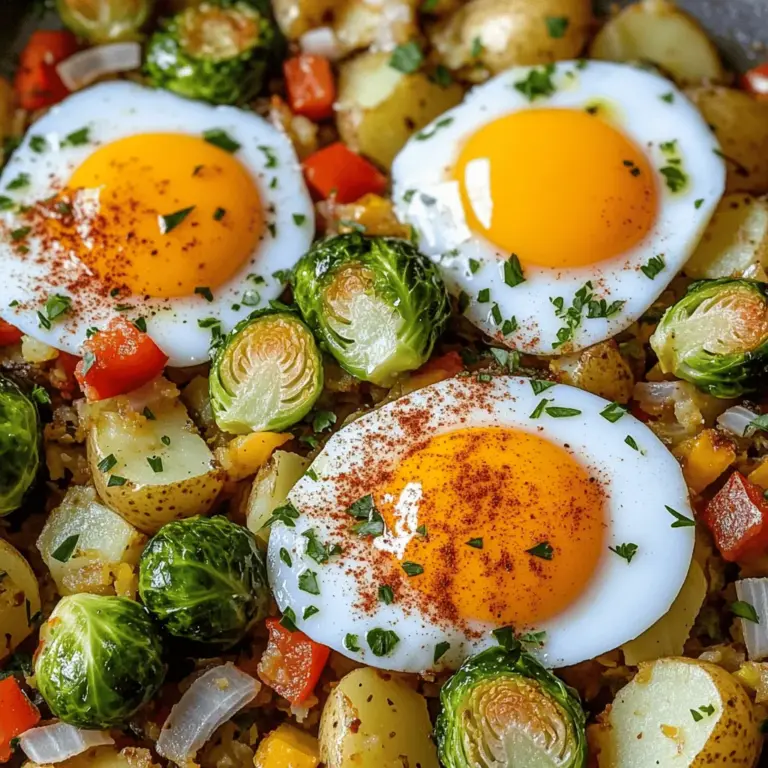 To create a tasty Brussels sprouts breakfast hash, you need a few key ingredients. First, you should have 2 cups of Brussels sprouts, halved. Their nutty flavor shines when cooked. Next, add 1 medium potato, diced. Potatoes give a hearty base and help fill you up.