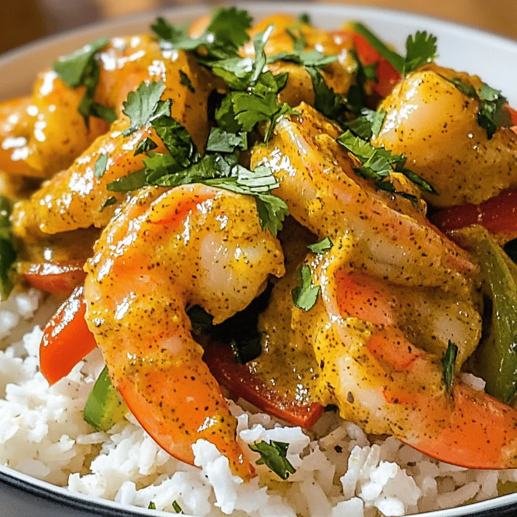 To make a great Jamaican curry shrimp, you need a few key ingredients. The main star is shrimp. I use one pound of large shrimp, peeled and deveined. Then, you need Jamaican curry powder. It gives that unique flavor. I like to use two tablespoons of it.