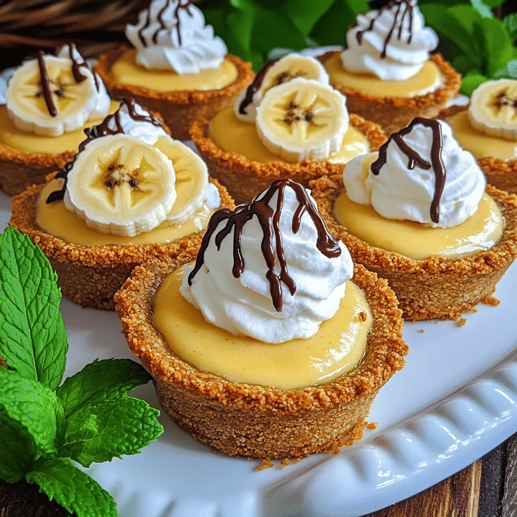 To make mini banana cream pies, you need simple and fresh ingredients. Let's break them down.