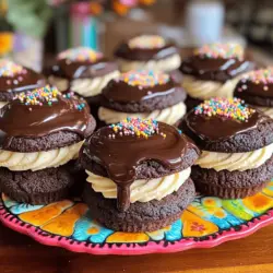 Hostess Cupcake Cookies are a fun twist on the classic Hostess Cupcake. They combine the rich taste of chocolate cookies with the fluffy frosting you love. These cookies remind many of childhood snacks. You bite into a soft cookie, and you find creamy frosting inside.