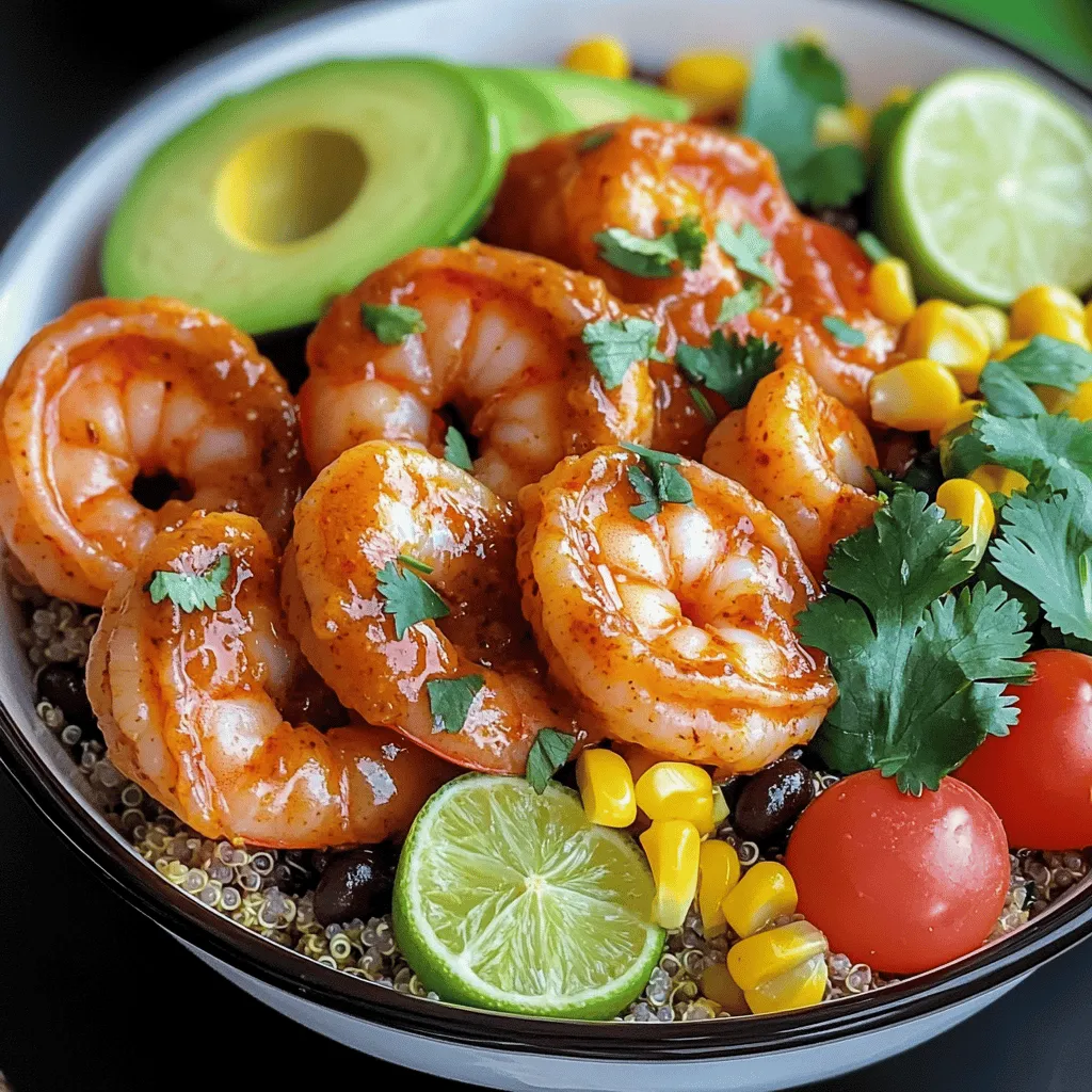 To make a tasty chipotle lime shrimp bowl, you need a few key shrimp bowl ingredients. First, choose one pound of large shrimp. They should be peeled and deveined for easy cooking. The shrimp absorb flavors well, making them perfect for this dish.