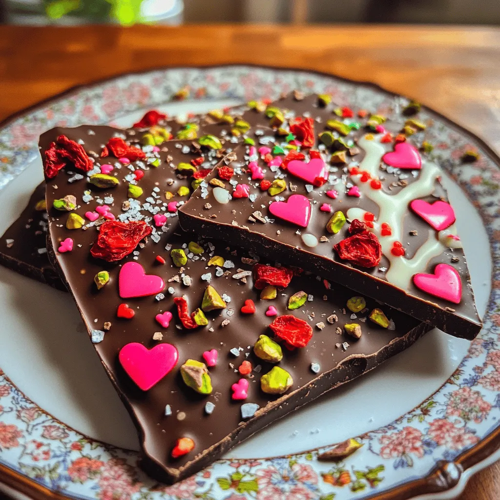 To make Valentine’s Day bark, you need just a few key ingredients. First, choose your chocolate. Dark chocolate or milk chocolate works well. Each adds a rich taste. You also need white chocolate for drizzling. This creates a beautiful contrast.