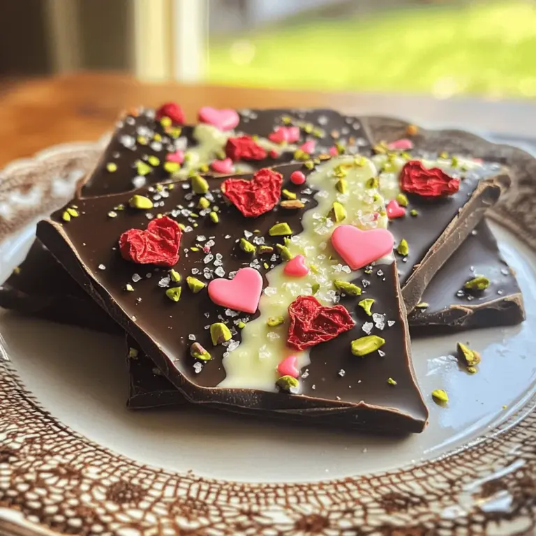 To make Valentine’s Day bark, you need just a few key ingredients. First, choose your chocolate. Dark chocolate or milk chocolate works well. Each adds a rich taste. You also need white chocolate for drizzling. This creates a beautiful contrast.