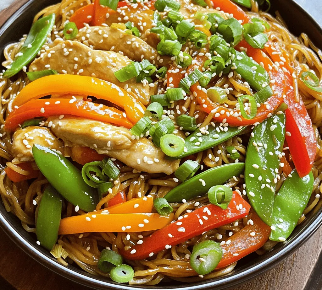 Chicken Lo Mein is a beloved dish that embodies the rich flavors and traditions of Asian cuisine. Originating from China, Lo Mein has become a staple in Chinese restaurants across the globe and is cherished by many for its comforting nature and satisfying taste. This dish features tender noodles stir-fried with a medley of vegetables and protein, primarily chicken, coated in a savory sauce that brings everything together. Whether you're enjoying a casual weeknight dinner or hosting a festive gathering, Chicken Lo Mein is the perfect choice that suits any occasion.