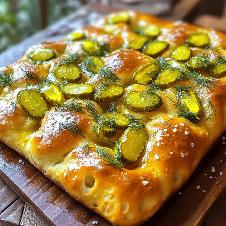 Imagine a soft, pillowy bread infused with the tangy crunch of dill pickles—welcome to the world of Dill Pickle Focaccia Delight. This innovative recipe marries the traditional Italian focaccia with the bold flavors of dill pickles, resulting in a delightful combination that promises to surprise and satisfy. As culinary enthusiasts continue to experiment with unconventional ingredients, dill pickles have emerged as a trendy addition to baked goods, creating a bridge between savory snacks and artisanal bread.