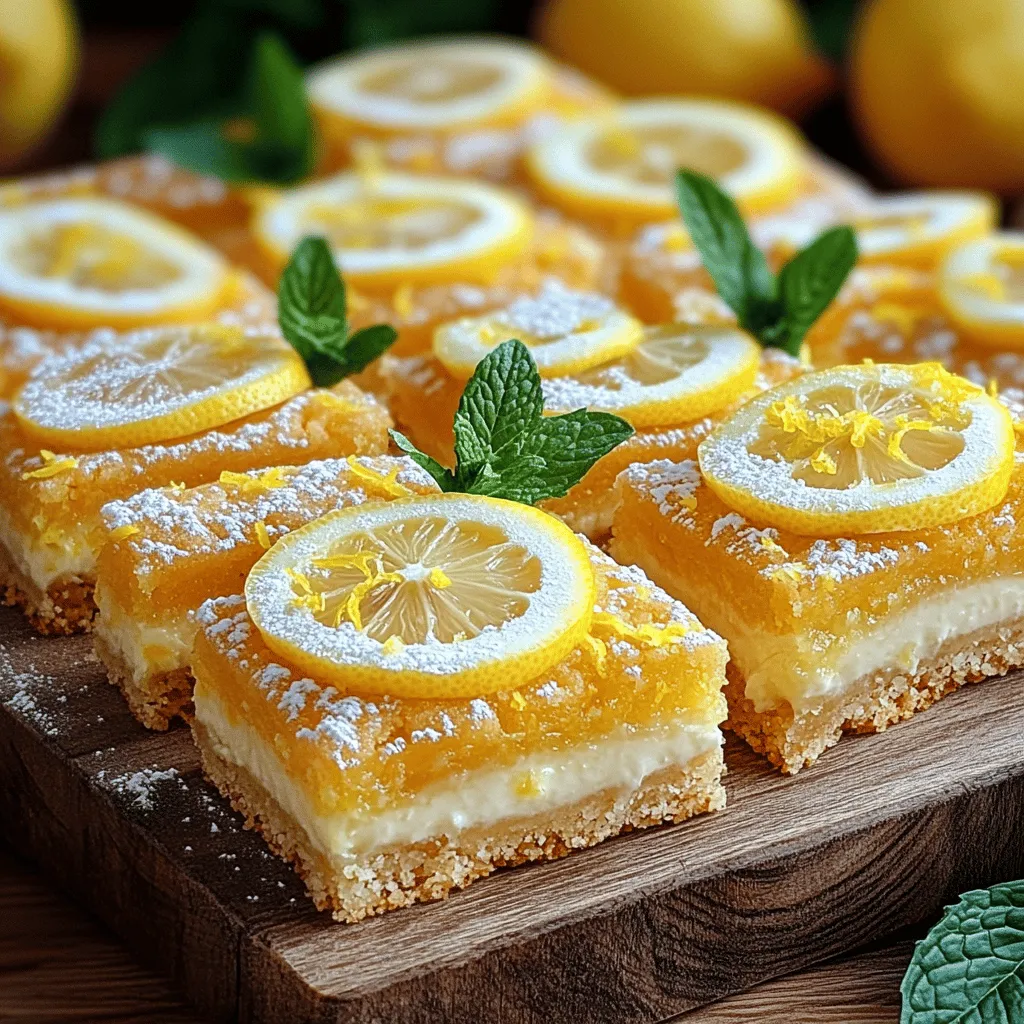 Lemon bar cookies are a tasty treat that combines the best of cookies and lemon bars. They have a soft, buttery base and a zesty lemon filling that makes them bright and fresh. This unique mix makes them popular among many dessert lovers.