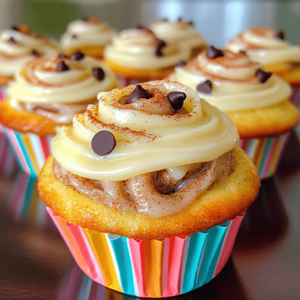 Cinnamon roll cupcakes blend the best of both worlds. They mix the fluffy texture of cupcakes with the sweet, spicy goodness of cinnamon rolls. This combo makes them a big hit at brunches and dessert tables.