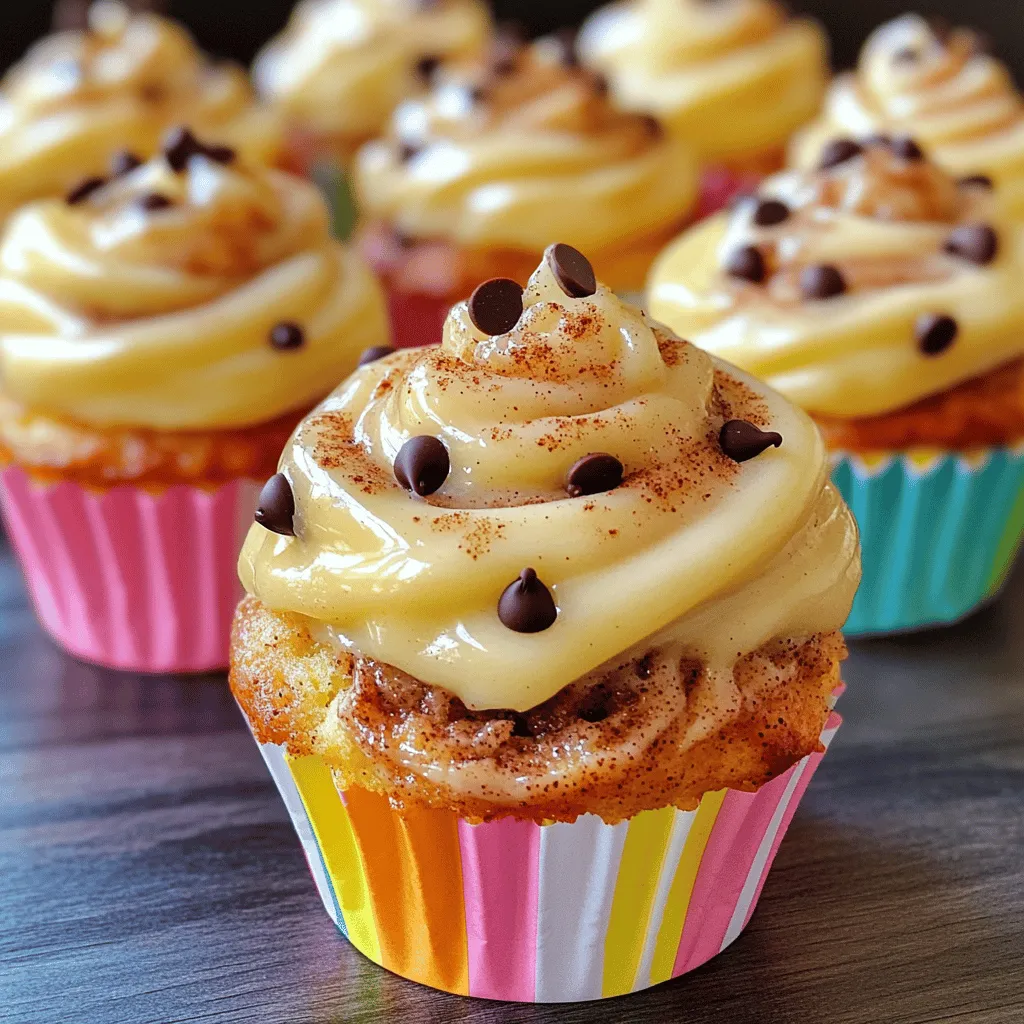 Cinnamon roll cupcakes blend the best of both worlds. They mix the fluffy texture of cupcakes with the sweet, spicy goodness of cinnamon rolls. This combo makes them a big hit at brunches and dessert tables.