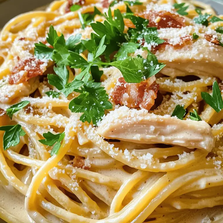 When it comes to comfort food, few dishes can rival the richness and satisfaction of creamy chicken carbonara. This beloved classic hails from Italy, where it has warmed the hearts and bellies of countless families. The combination of tender chicken, crispy bacon, and a luxurious cream sauce melds together in a way that is both indulgent and deeply comforting. Whether enjoyed on a cozy weeknight or served at a special family gathering, creamy chicken carbonara is a dish that never fails to impress.