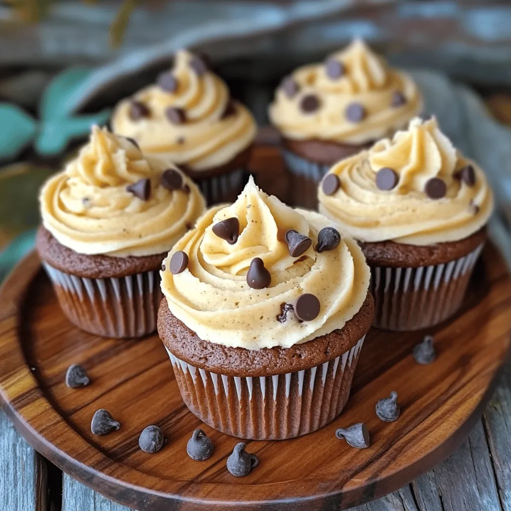 To make cookie dough cupcakes, you need simple, fun ingredients. The key is to use fresh items. For the cupcakes, you need flour, baking soda, salt, butter, brown sugar, granulated sugar, eggs, vanilla, milk, and chocolate chips. These cookie dough cupcake ingredients mix well to create a tasty treat.