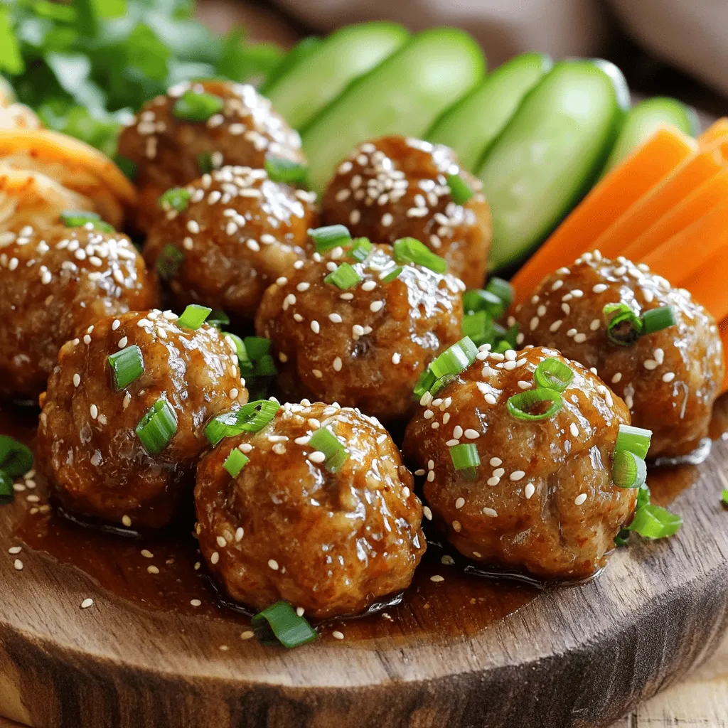 To make delicious sweet and spicy Korean meatballs, you need a few key ingredients. Start with 1 pound of ground meat. You can use ground beef or turkey for a lighter option. The ground meat is the main component of the meatballs.