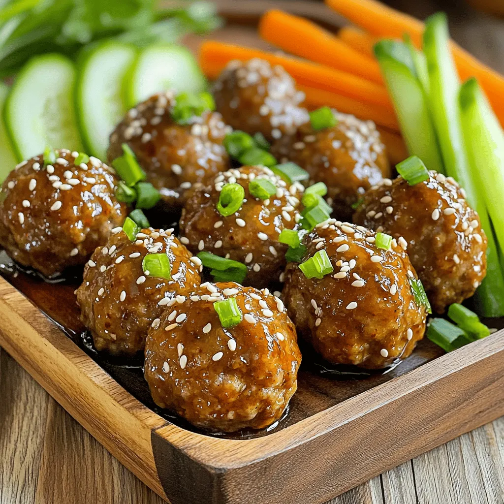 To make delicious sweet and spicy Korean meatballs, you need a few key ingredients. Start with 1 pound of ground meat. You can use ground beef or turkey for a lighter option. The ground meat is the main component of the meatballs.