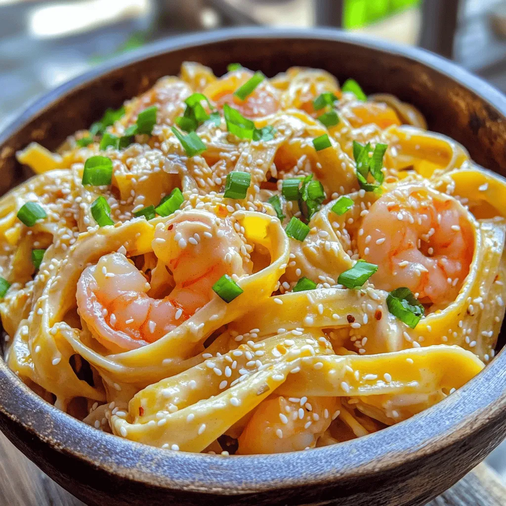 To make bang bang shrimp pasta, you need simple yet tasty ingredients. Start with 8 oz of fettuccine pasta. This type of pasta works well with the creamy sauce. You also need 1 lb of shrimp, peeled and deveined. This shrimp gives the dish a lovely flavor.