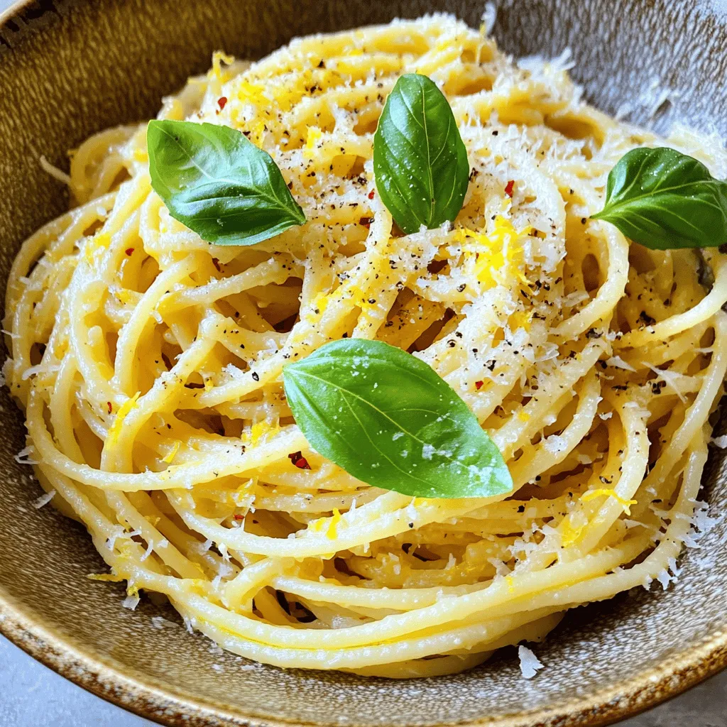 The spaghetti limone recipe is simple but packed with flavor. You need just a few fresh ingredients to make this dish shine.