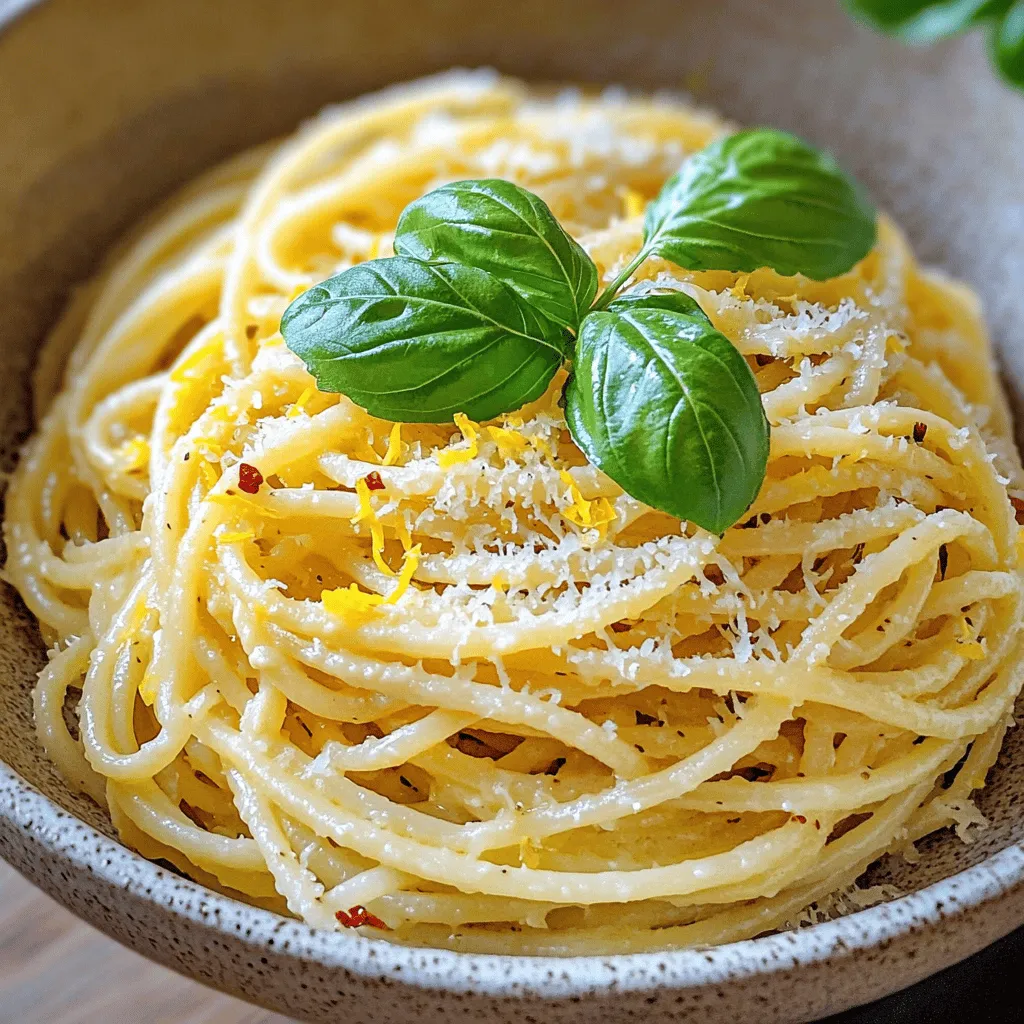 The spaghetti limone recipe is simple but packed with flavor. You need just a few fresh ingredients to make this dish shine.