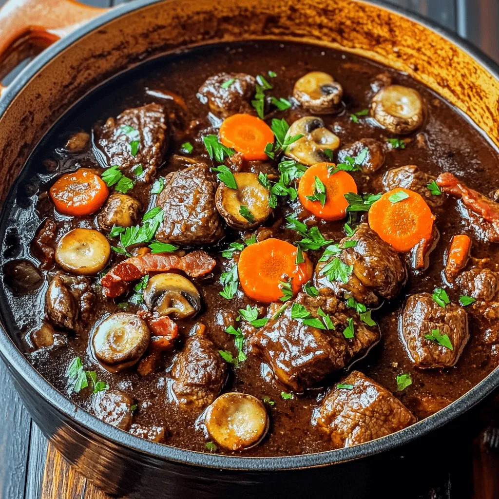 Beef Bourguignon is a classic French dish. It is rich, savory, and perfect for cozy meals. The key ingredients make it special and full of flavor.