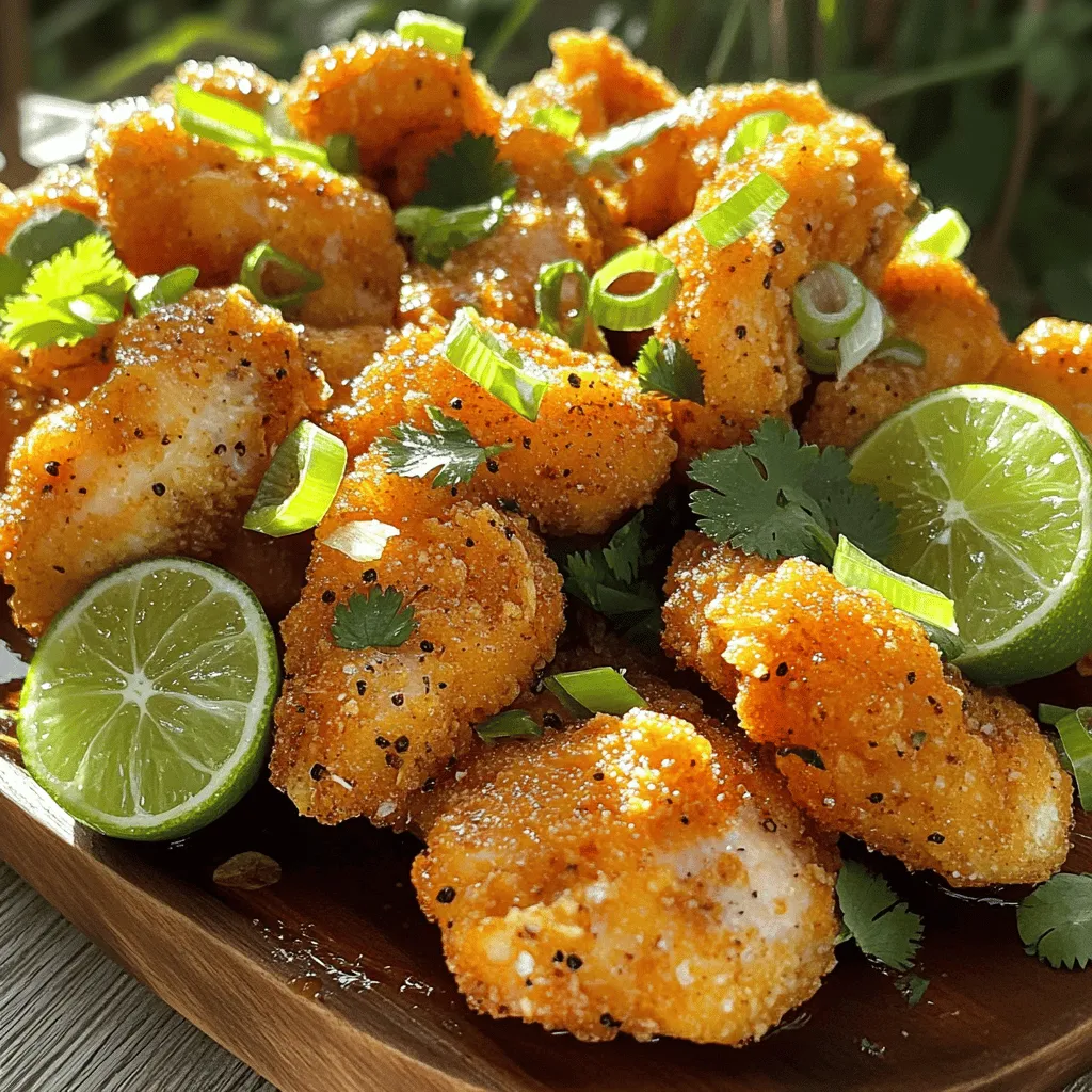 Salt and pepper chicken needs simple, fresh ingredients. You will need 500g of boneless chicken thighs. I prefer thighs for their juicy taste. Cut them into bite-sized pieces for even cooking.