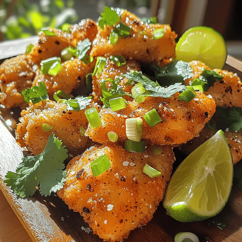 Salt and pepper chicken needs simple, fresh ingredients. You will need 500g of boneless chicken thighs. I prefer thighs for their juicy taste. Cut them into bite-sized pieces for even cooking.