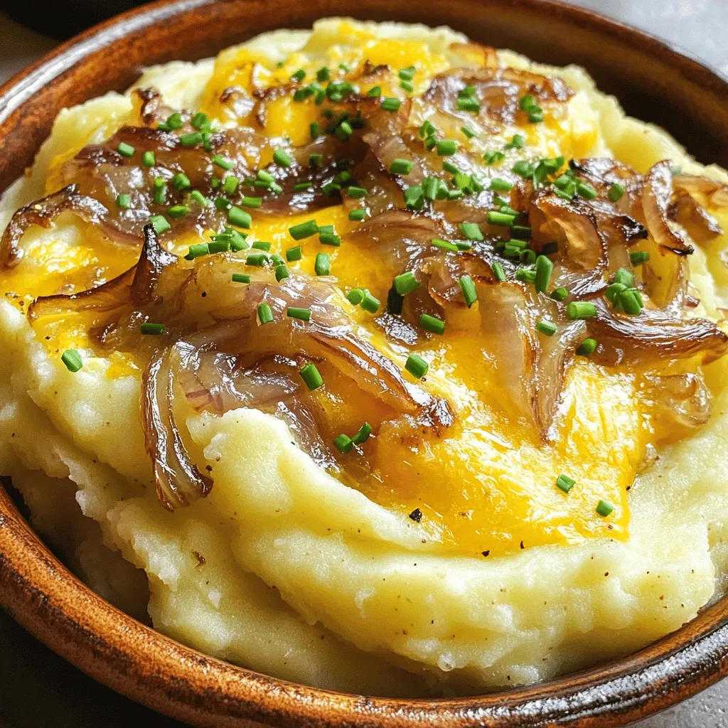 Comfort food holds a special place in our hearts and kitchens, often evoking feelings of warmth, nostalgia, and satisfaction. Among the many classic comfort foods, mashed potatoes stand out as a beloved staple, adored for their creamy texture and rich flavor. However, what if you could elevate this humble dish to something extraordinary? Enter French Onion Mashed Potatoes, a delightful twist that combines the velvety goodness of mashed potatoes with the savory, sweet notes of caramelized onions and melted cheese. This recipe is perfect for any meal, whether it's a casual family dinner, a festive holiday gathering, or a cozy night in.