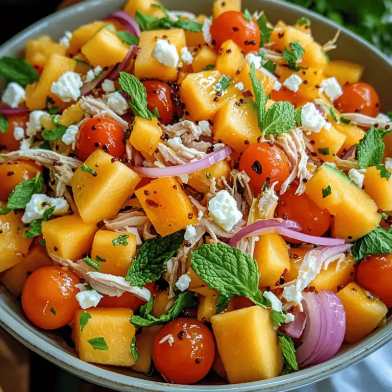 Turkey melon salad is a great choice for summer meals. It combines turkey and melon, which are both light and refreshing. The turkey brings protein, while the melon adds sweetness. Together, they create a balance of flavors that delights the palate.