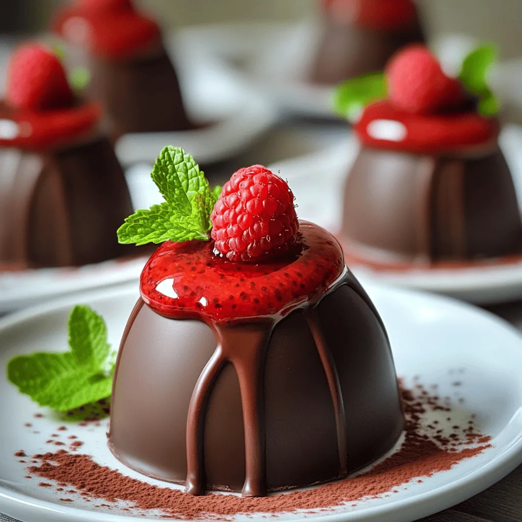 Chocolate raspberry mousse domes are a stunning dessert. They combine rich chocolate with fresh raspberries. This dessert looks fancy but is easy to make. Each dome is soft and creamy. It offers a delightful balance of flavors.