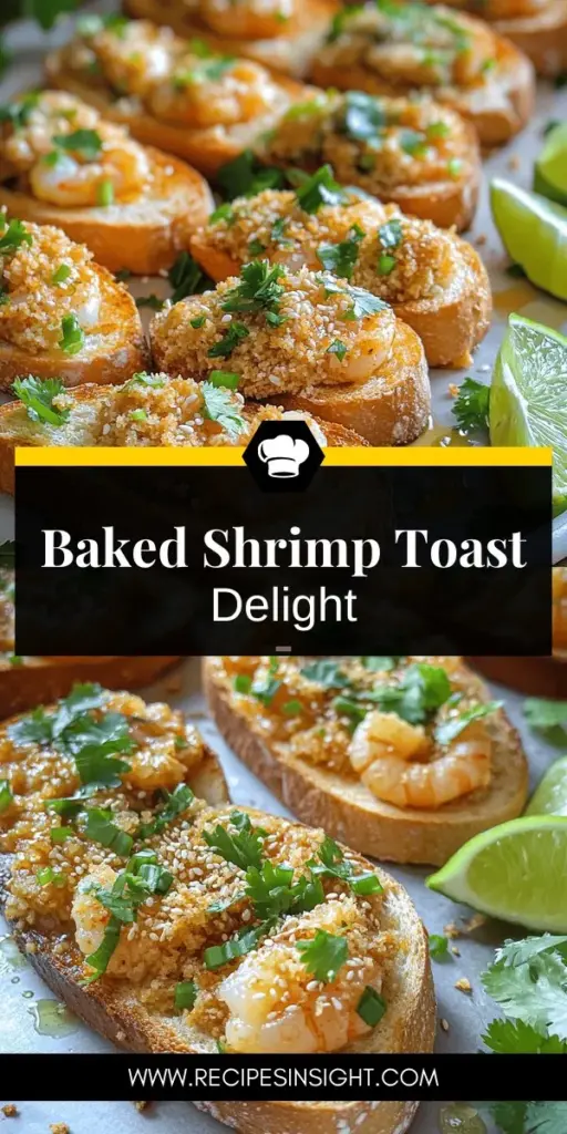 Discover the deliciousness of baked shrimp toast with this easy appetizer recipe! Perfect for any gathering, it features a crispy base topped with flavorful shrimp that will impress your guests. In just 35 minutes, you can create this mouthwatering dish using simple ingredients like shrimp, garlic, and ginger. Explore the full recipe to uncover tips, variations, and serving suggestions that will make your shrimp toast a must-try at your next event!