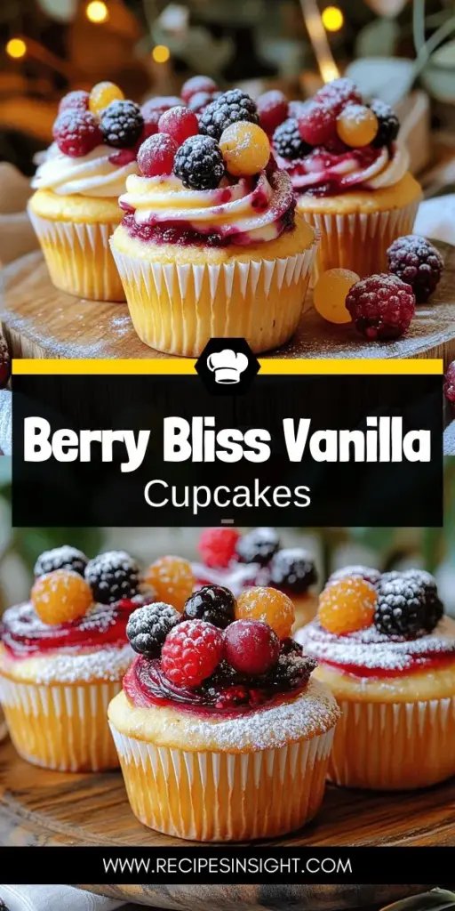 Indulge your sweet tooth with these mouthwatering vanilla cupcakes featuring a berry delightful flavor boost! This easy guide walks you through making fluffy, moist cupcakes topped with fresh strawberries, blueberries, and raspberries. Learn about the essential ingredients, simple baking techniques, and creative decorating ideas that will impress your guests. Click to explore the full recipe and start your baking adventure today!