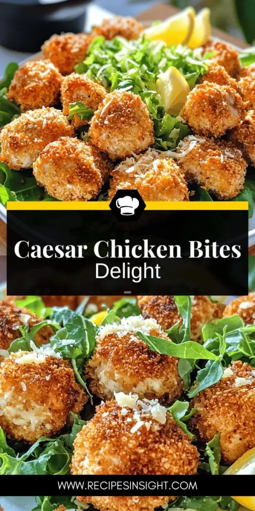 Discover the savory delight of Caesar Chicken Bites, a mouthwatering twist on the classic Caesar salad! Perfect as an appetizer or a main course, these crispy, flavorful bites combine tender chicken, crunchy breadcrumbs, and rich Caesar dressing for an unforgettable taste experience. Easy to prepare and endlessly customizable, this recipe will impress your family and friends. Click through to explore the recipe and bring this delicious dish to your table!