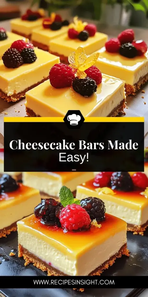 Indulge in the delightful flavors of Philadelphia cheesecake bars with this incredibly easy recipe! Experience the creamy texture and buttery crust that make these bars a favorite for any gathering. Learn step-by-step instructions, essential tips for perfecting your bake, and creative topping ideas to impress your guests. Ready to elevate your dessert game? Click through to explore the full recipe and start baking unforgettable treats today!