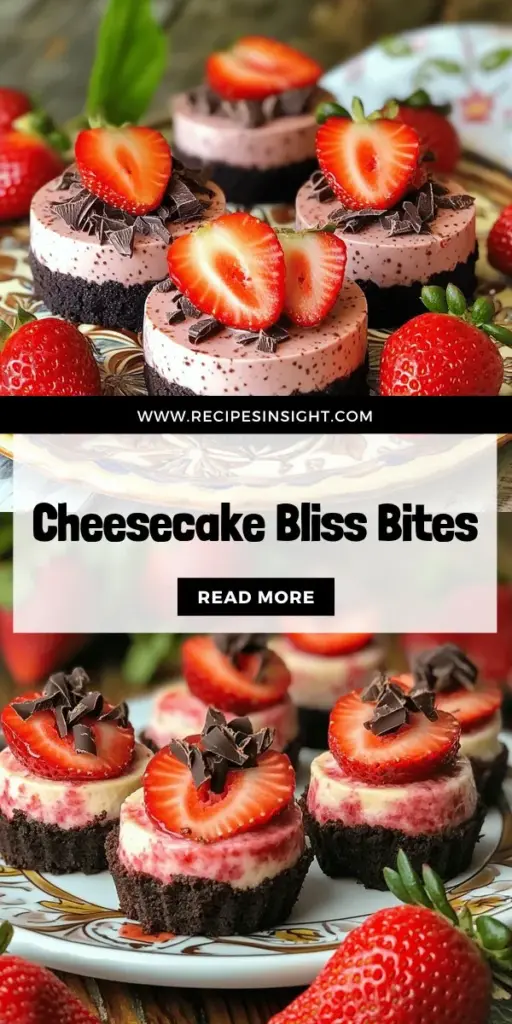 Satisfy your sweet cravings with Chocolate Strawberry Mini Cheesecakes! These delightful treats feature a rich chocolate crust and a creamy strawberry filling that everyone will love. Follow our easy step-by-step guide to create your own mini cheesecakes and impress your friends and family. Whether for a special occasion or a casual dessert, these mini delights are sure to be a hit. Click through for the full recipe and start baking today!