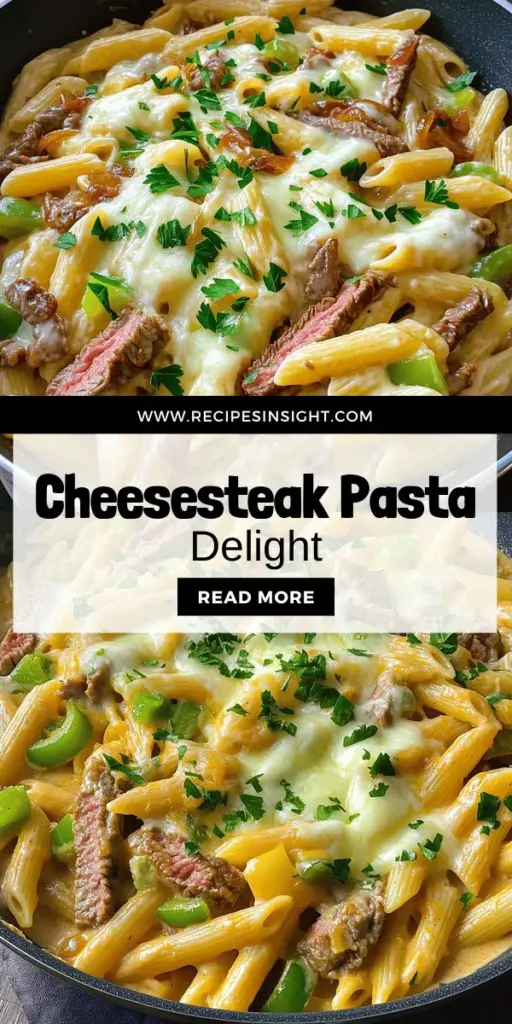 Satisfy your cravings with a delicious Philly cheesesteak pasta that combines the classic flavors of a Philly cheesesteak with the comfort of pasta. This easy recipe features key ingredients like ribeye steak, provolone cheese, and colorful veggies, ensuring a hearty and flavorful meal. Perfect for family dinners or quick weeknight meals, it's time to elevate your cooking! Click through to explore the full recipe and start creating this delightful dish today!