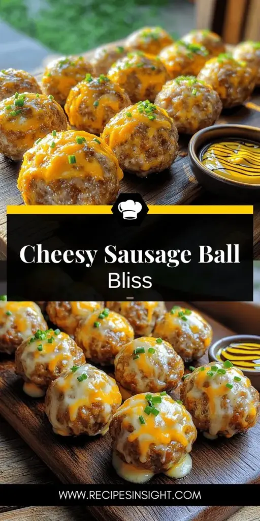 Discover the mouthwatering delight of sausage balls with a cheesy twist! Elevate your appetizer game with this easy and flavorful recipe that combines savory sausage and sharp cheddar cheese for a creamy, indulgent bite. Perfect for parties, game days, or cozy nights in, these cheesy sausage balls are sure to be a crowd-pleaser. Click through for the full recipe and impress your family and friends with this irresistible snack!