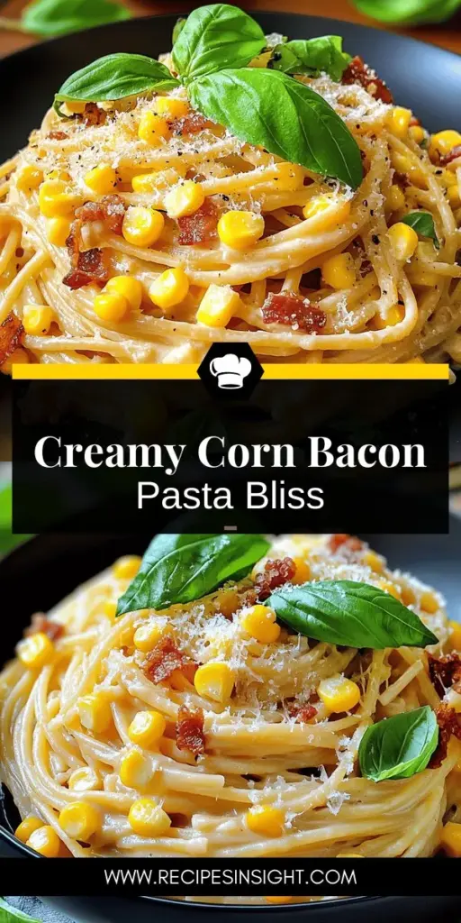 Savor the delightful flavors of Parmesan Corn Bacon Pasta, a perfect blend of creamy sauce, crispy bacon, and sweet corn. This comforting dish is not only easy to make but also versatile enough for any occasion. With just a few simple ingredients, you can create a meal that feels indulgent without hours in the kitchen. Click through to explore the full recipe and impress your family and friends with this delicious pasta dish!