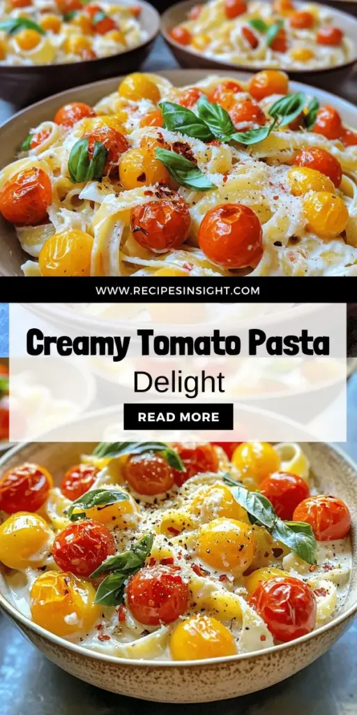 Indulge in the rich flavors of Creamy Roasted Tomato Pasta, the perfect weeknight dinner that’s both simple and satisfying! Learn step-by-step how to roast tomatoes for a burst of sweetness and create a velvety sauce that your family and friends will love. Customize this dish easily with veggies or proteins for endless possibilities. Ready to impress with a delicious meal? Click through for the full recipe and get cooking today!