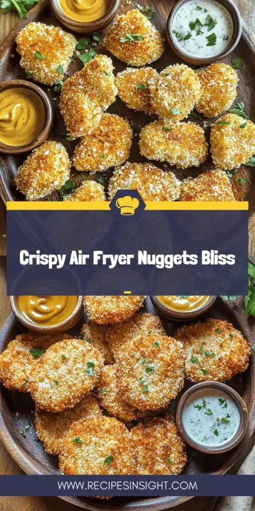 Enjoy a healthier, mouthwatering twist on a classic favorite with this air fryer chicken nuggets recipe! Crispy on the outside and juicy on the inside, these homemade bites are quick and easy to make without the grease. Discover the essential ingredients, cooking tips, and flavor variations to elevate your meal. Ready to impress with your cooking? Click through for the full recipe and join the fun of making your own air fryer chicken nuggets today!