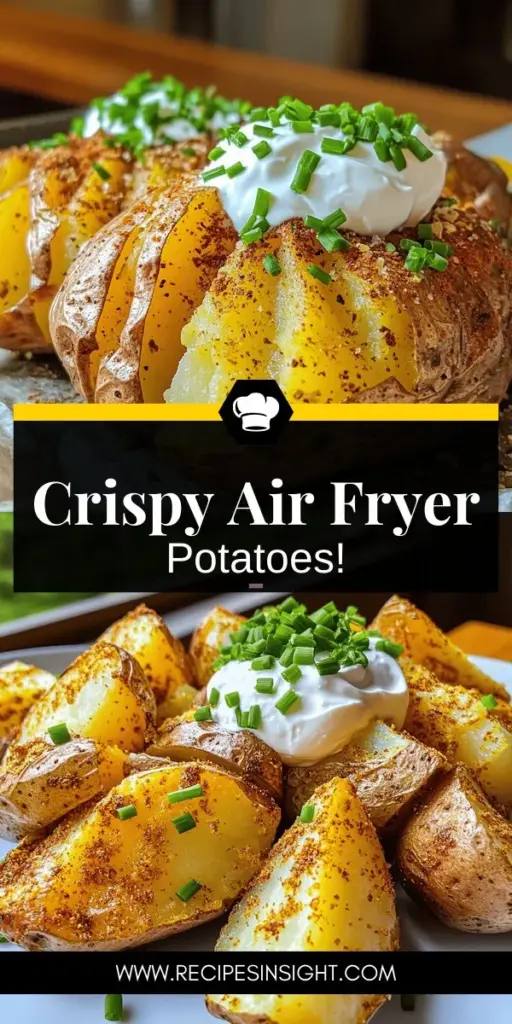 Discover the secret to making air fryer baked potatoes crispy and delicious every time! This guide shows you how to choose the perfect potatoes, prepare them for optimal flavor, and manage air circulation for that ideal texture. With simple seasoning tips and topping ideas, you'll elevate your baked potato game. Ready to impress your taste buds? Click through to explore the full recipe and enjoy perfectly crispy air fryer baked potatoes!