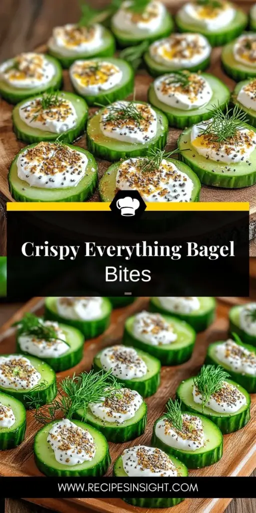 Looking for a quick and tasty snack? Everything Bagel Cucumber Bites are the perfect solution! These refreshing bites combine crisp cucumbers with creamy toppings and flavorful everything bagel seasoning. They're light, healthy, and easy to make, making them ideal for parties or casual gatherings. Explore our simple recipe to delight your guests with this fun appetizer. Click through for serving ideas and tips to impress everyone at your next event!