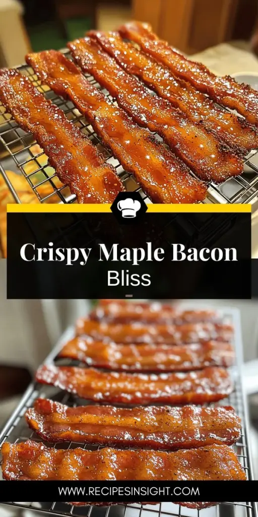 Discover the mouthwatering delight of crispy maple-glazed bacon, perfect for any occasion! This simple yet flavorful recipe transforms thick-cut bacon with a luscious maple syrup glaze, creating a sweet and savory treat that's hard to resist. Whether for breakfast, brunch, or as a savory addition to salads and sandwiches, this dish is sure to impress. Click through to explore the full recipe and elevate your meals with this irresistible bacon bliss!