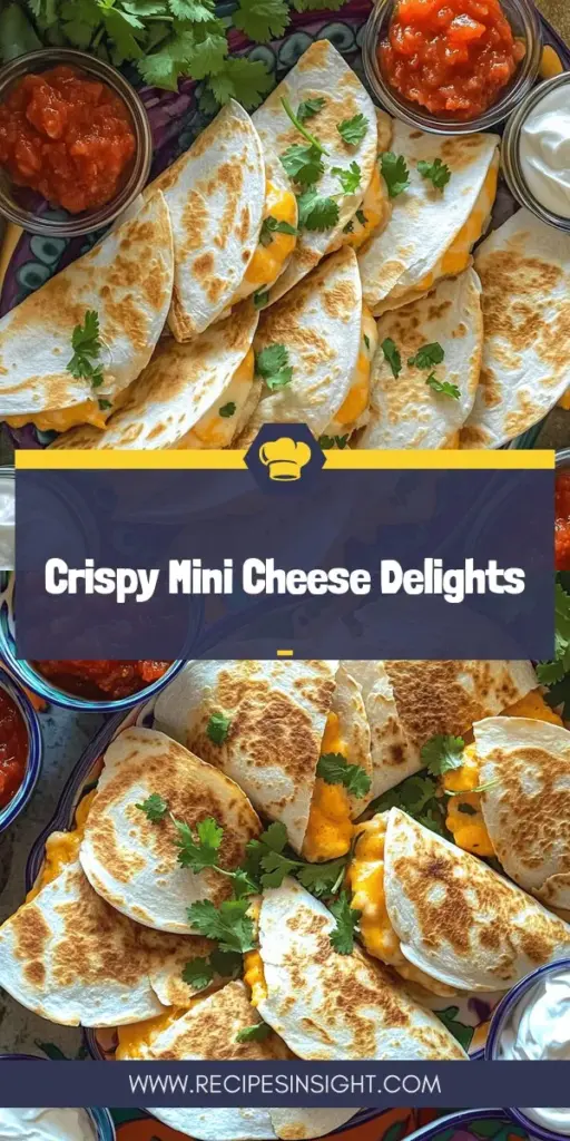 Looking for a quick and tasty snack that everyone will rave about? Try crispy mini cheese quesadillas! These delicious bites are easy to make and perfect for any occasion, packed with cheesy goodness. Discover the simple ingredients and cooking tips to whip up these mouthwatering treats in just 30 minutes. Get ready to impress your friends and family. Click through to explore the full recipe and start creating these irresistible snacks today!