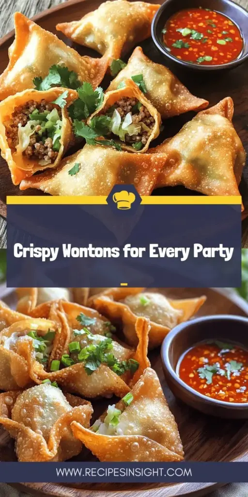 Elevate your next gathering with irresistible fried wontons, the crispy treats everyone will love! This guide shares essential tips, from choosing the best ingredients to mastering the perfect frying techniques. Explore exciting variations that cater to every taste, including vegetarian options and delicious dipping sauces. Get ready to impress with stunning presentations and flavors. Click through to discover the full recipe and start your wonton adventure today!