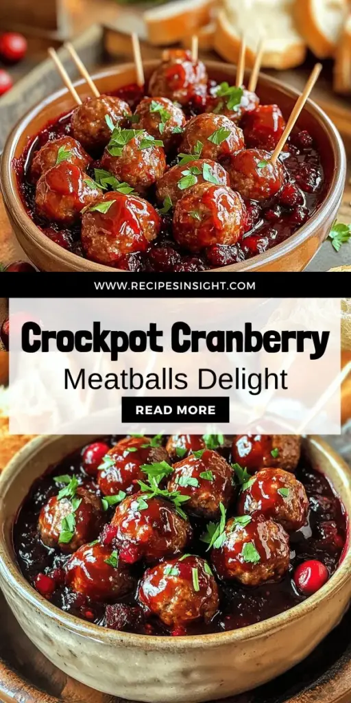 Satisfy your cravings with this easy and delicious Crockpot Cranberry Meatballs recipe! Perfect for family gatherings, potlucks, or cozy dinners, these meatballs blend savory goodness with a sweet-tart cranberry sauce for a mouthwatering experience. Enjoy hassle-free cooking as they simmer in your slow cooker, infusing the flavors beautifully. Click through for the full recipe and elevate your next meal with these delightful bite-sized treats!