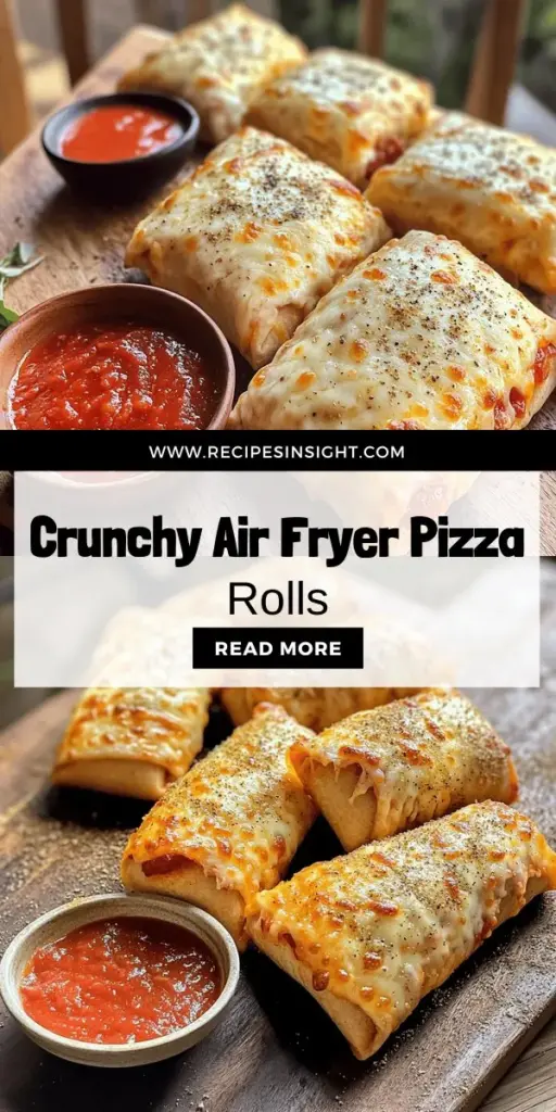 Indulge in a deliciously crunchy snack with air fryer pizza rolls! These cheesy bites are easy to make and perfect for any occasion. Discover the simple ingredients you'll need, step-by-step instructions, and tips for achieving that perfect crisp. Plus, explore fun dipping sauces and custom filling options to elevate your snack game. Click through to unlock the full recipe and bring this tasty treat to your kitchen today!