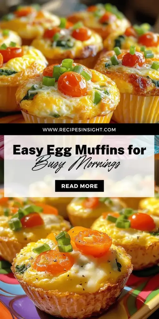 Start your day with delicious easy breakfast egg muffins! These quick and healthy treats are packed with protein and can be customized with your favorite veggies and cheeses, making them perfect for busy mornings or meal prep. Whip them up in just 30 minutes, and enjoy a nutritious breakfast that everyone will love. Click through to discover the full recipe and elevate your morning routine with these tasty muffins!