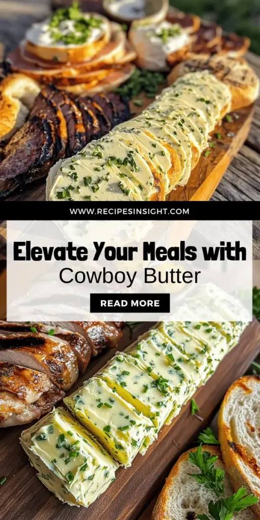 Elevate your cooking with Savory Cowboy Butter, a delicious compound butter that enhances every meal! Perfect for grilled meats, fresh veggies, or warm bread, this flavorful butter brings rich and robust taste to your dishes. Learn how to make this simple yet versatile condiment at home with fresh herbs, garlic, and spices. Click through to explore the full recipe and discover creative serving suggestions that will impress your guests!