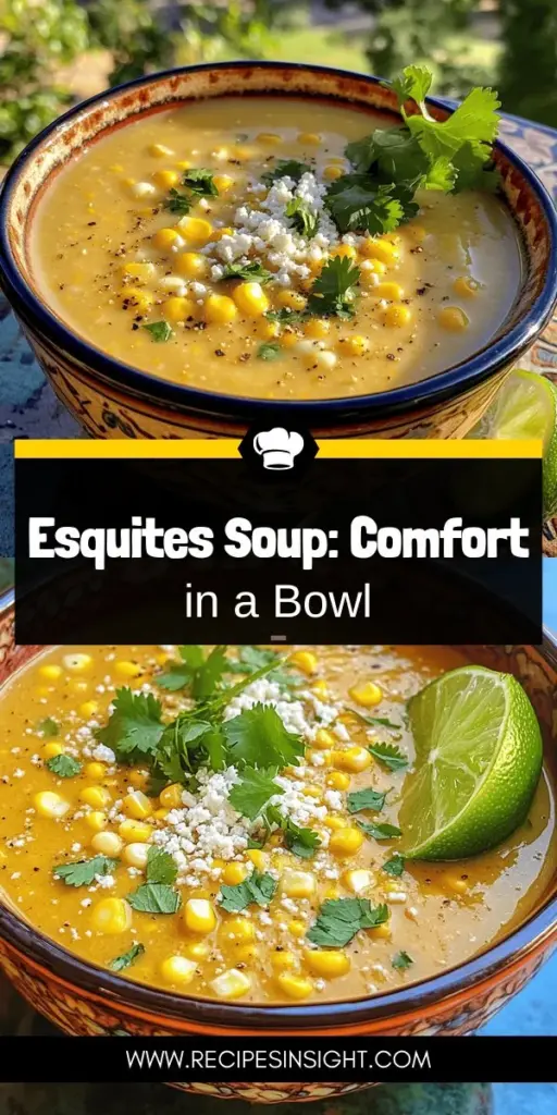 Warm up your day with a delicious bowl of esquites soup! This easy-to-make recipe features sweet corn, creamy goodness, and a blend of spices that will delight your taste buds. Discover the essential ingredients and simple steps to create this flavorful dish, along with tips for tasty toppings and variations. Ready to impress your family and friends? Click through to explore the full esquites soup recipe and start cooking today!