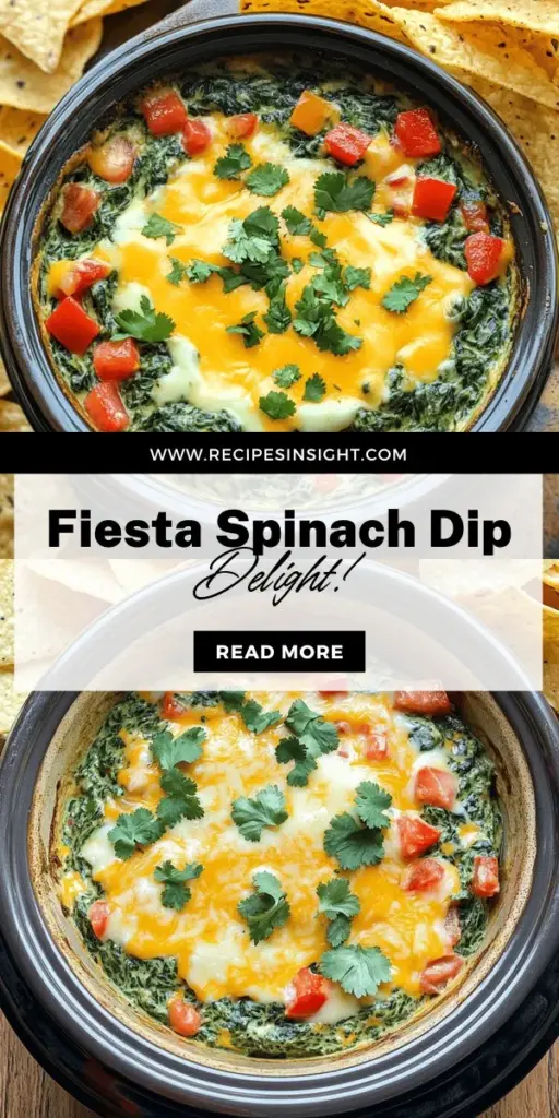 Elevate your next gathering with the ultimate party dip: Crockpot Fiesta Spinach Dip! This creamy, flavorful dip is packed with fresh spinach, zesty cheeses, and vibrant spices that are sure to impress. Perfect for game days or casual hangouts, it's easy to prepare and serves a crowd. Ready to spread joy at your table? Click through to explore this delicious recipe and make your next event unforgettable with this irresistible dip!