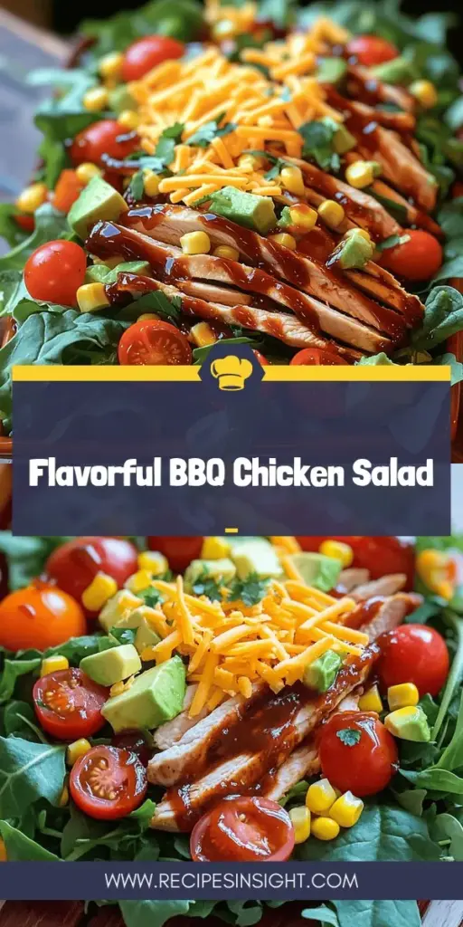 Looking for a fresh and flavorful meal idea? Try this BBQ Chicken Salad that’s perfect for any occasion! This easy recipe combines juicy grilled chicken, crisp greens, sweet cherry tomatoes, and creamy avocado, offering a delicious and nutritious dish everyone will love. Discover grilling tips, ingredient swaps, and customization ideas to make it your own. Click through now to explore the full recipe and impress your family and friends with this delightful dish!